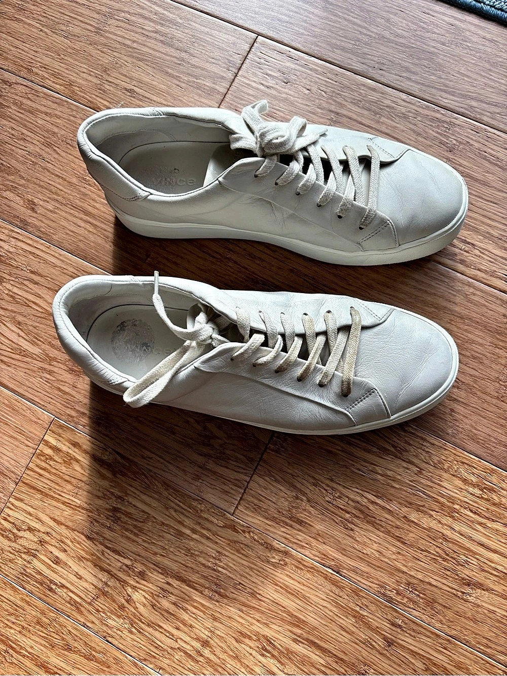 VINCE. Bradie. Leather Sneakers White US 9.5